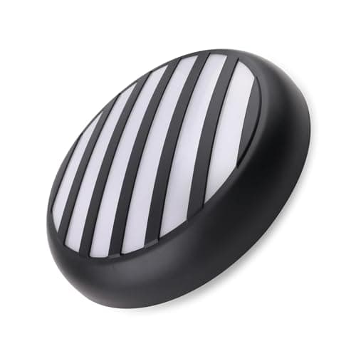 Image of Bright Source LED 2D Polo Bulkhead Luminaire Wall & Ceiling Fitting, White & Black Grill Trim, Switchable Wattage 9W 14W 18W, Adjustable Colour Temperature 3000K 4000K 6000K, Emergency, IP65, IK08