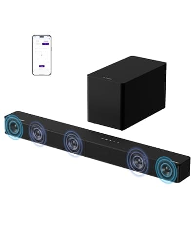Image of ULTIMEA 5.1CH Soundbar, Dolby Atmos, VoiceMX, BassMX, APP, 340W Sound bar for TV, Home Theater Surround Sound System, Bluetooth 5.4, Poseidon M60 Boom(2025 Model)