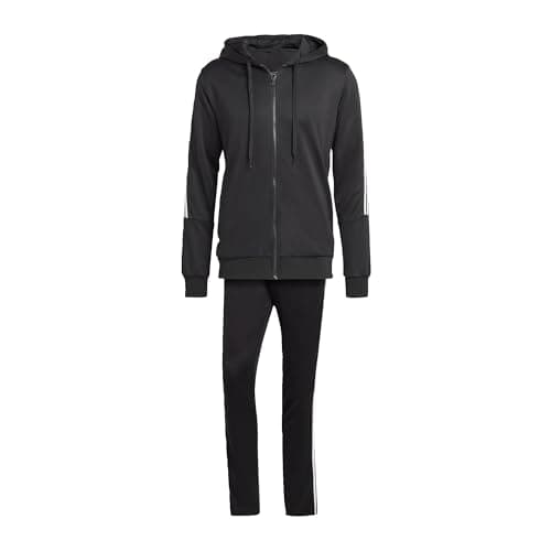 Image of adidas Men's 3-Stripes Track Suit, Black/White, M
