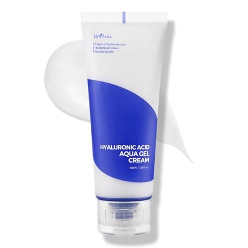 Image of ISNTREE Hyaluronic Acid Aqua Gel Cream 100ml, 3.38 fl oz | Korean Skincare | Lightweight Moisturizer | Quick-Absorbing Hydration | For Oily to Combination Skin