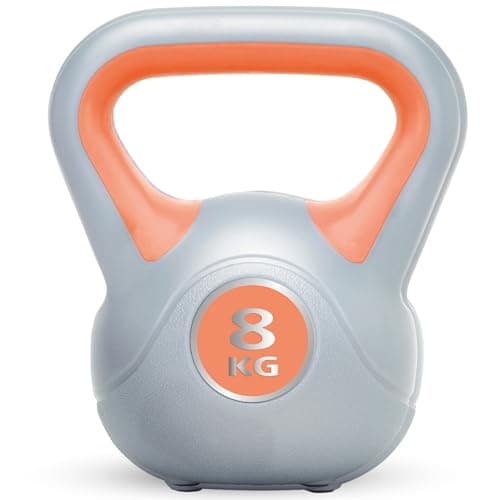 Image of Urban Fitness Unisex Urban Fitness Vinyl Kettlebell, orange, 8kg UK