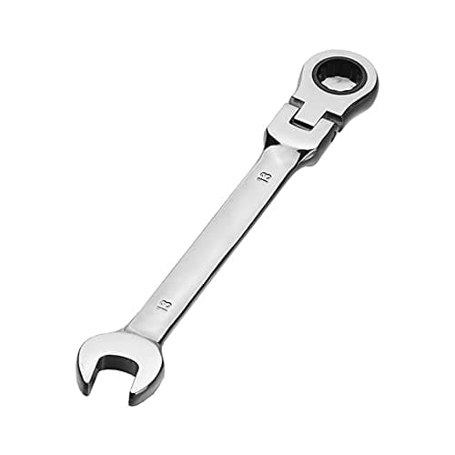 Image of Aoktorkit Metric Tool Flex-Head Ratcheting Wrench 13MM, Professional Chrome Vanadium Ratchet Spanner Steel 72 Teeth 12 Point for DIY,Pipeline, Bicycle Repair and Home Maintance