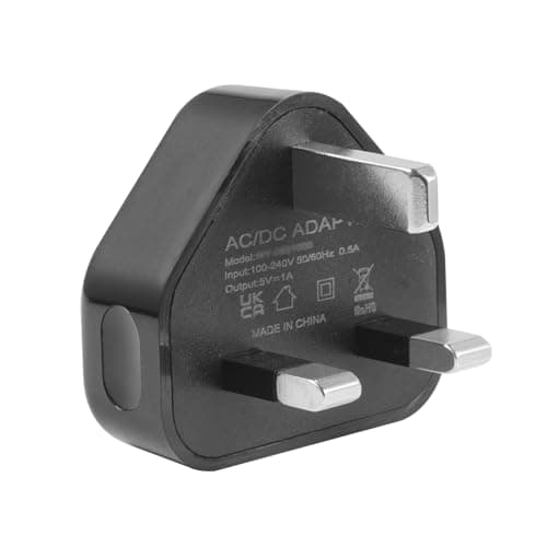 Image of Security-01 USB Charger Plug, 5V 1A 5W AC to DC Power Supply Adapter, Compatible with IP camera, Tablets, MP3 players, E-Readers, Smartphones, Power tools and more, Black