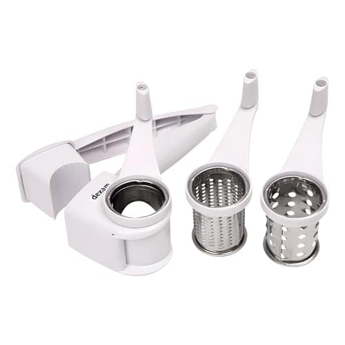 Image of Dexam Cheese Grater Rotary – Stainless Steel Rotary Grater with Handle, Multi-Purpose, Easy to Clean, Dishwasher Safe