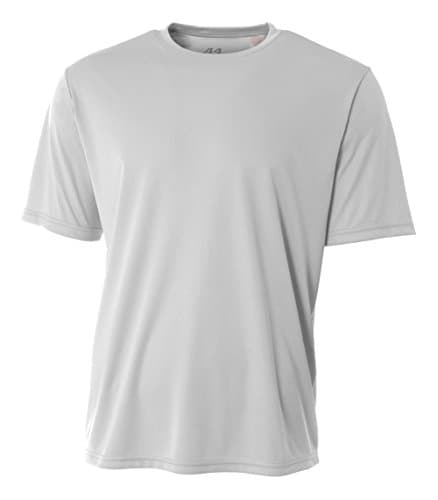 Image of A4 Mens Cooling Performance Crew, Small, Silver, Silver, S