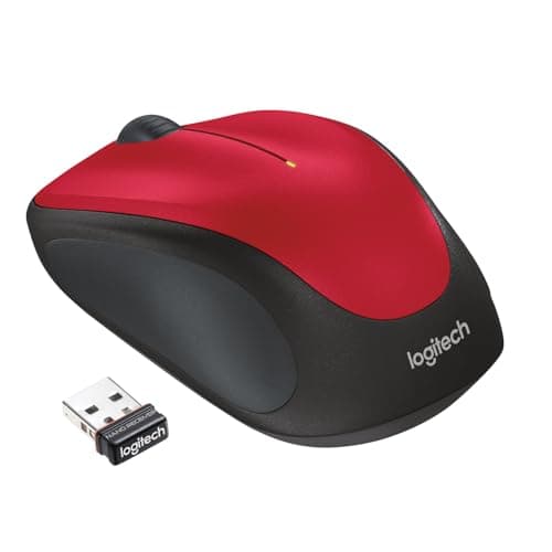 Image of Logitech M235 Wireless Mouse, 2.4 GHz with USB Receiver, 1000 DPI Optical Tracking, 12 Month Battery, Compatible with PC, Mac, Laptop, Chromebook - Red