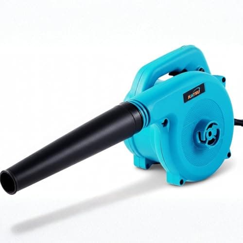Image of KATSU Electric Air Blower, Large Volume 550W Leaf Dust Blower Inflator with Variable Speed for Office Computers Construction Home Garden Lawn Care, Car Corner Dust Clearing 100760