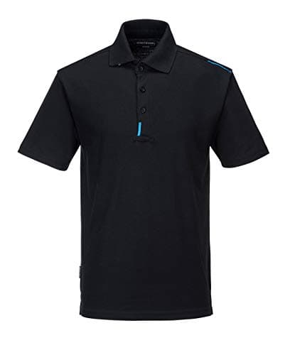 Image of Portwest WX3 Polo Shirt, Size: XL, Colour: Black, T720BKRXL