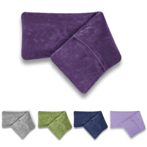 Image of Microwave Heat Pad with Washable Cover| Heat Packs for Relaxation | Wheat Bags Microwavable for Pain Relief in Muscles, Joints & Cramps 44×13.5cm | Soft Weighted Neck Warmer for Hot/Cold Compress