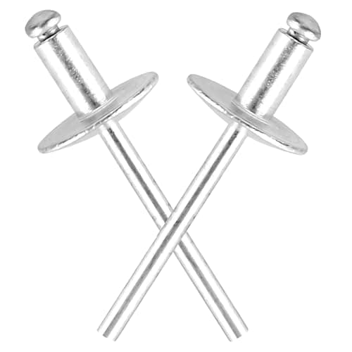 Image of Blind Rivets with Large Flange 50 Pcs Aluminium Rivets with Storage Box Assortment Pop Rivets Set for Metal Wood Processing Furniture Sheet Metal Motor Vehicles Mechanical Equipment 4.8x10x16mm