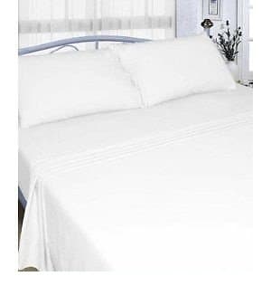 Image of Rayyan Linen Thermal Flannelette Fitted Sheet Brushed 100% Cotton Soft Luxury 25cm Deep Fitted Bed Sheet (White, Double)