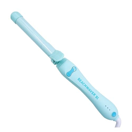 Image of Beachwaver Co. B1 Rotating Curling Iron - Sky | Automatic 1-Inch Ceramic Curling Iron - Most Common Barrel Size for All Hair Lengths! | Auto-Shut Off, Travel-Friendly, Dual Voltage