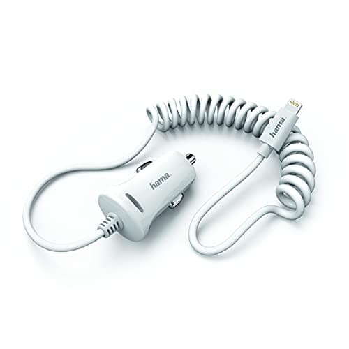 Image of Hama 178263 Auto Car Mobile Phone Chargers (– Mobile Phones, Smartphone, Car Charger, White Thermal, Contact, White)