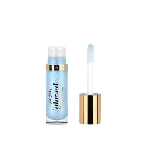 Image of Barry M Glazed Peptide Lip Oil, Shade Blue Shimmer So Nostalgic | Hyrating Lip Oil