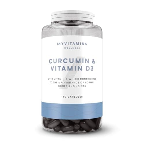 Image of Myprotein Curcumin & Vitamin D3 Capsules – NovaSOL® Curcumin Extract & 11µg Vitamin D – Immune & Muscle Support Supplement – Anti-Inflammatory – 60 Capsules – Vegetarian-Friendly