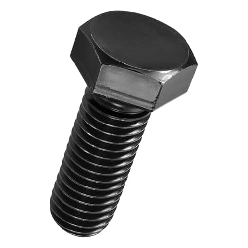 Image of Kozelo 2 Pcs Hex Head Screws Bolts - [M16-2x35] Carbon Steel Grade 10.9 Fully Threaded Hex Tap Metric Hexagon Head Machine Bolts Left Hand External Hex Drive, Black