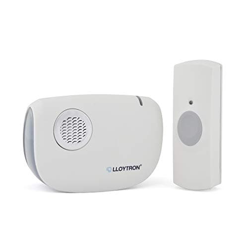 Image of LLOYTRON MIP System 3rd Gen Doorbell Kits with Battery Operated Chime Receiver and Bell Push - Ding Dong Melody – Portable with 175m Wireless Range True Sound – Easy Set-up B7030WH – White