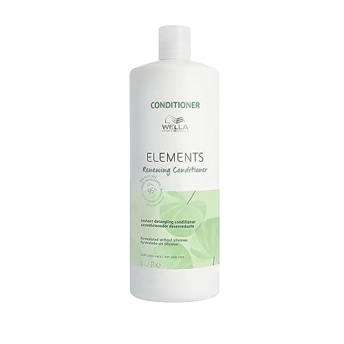 Image of Wella Professionals Elements Renewing Conditioner - Gentle Care Anti-Frizz Detangling Conditioner With Aloe Vera - Protects Against Breakage, Cleanses Hair & Scalp 1l