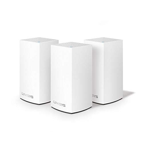 Image of Linksys Velop WHW0103 Dual Band Whole Home Mesh WiFi 5 System (AC1300) - Wifi Router, Extender & Booster up to 4,500 sq ft Coverage for 45+ Devices with MU-MIMO & Parental Controls - 3 Pack, White