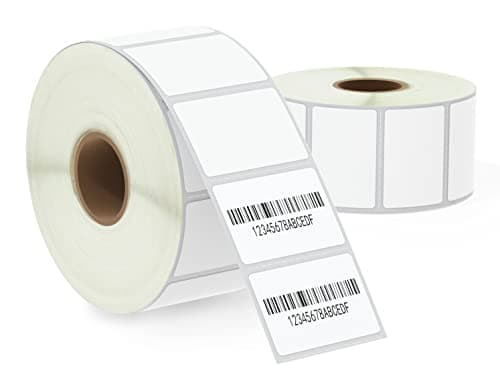 Image of BETCKEY - 38mm x 25mm(1.5in x 1in) Perforated Multipurpose Thermal Labels and Address Compatible with Zebra Printers and Other [2 Rolls/2600 Labels]