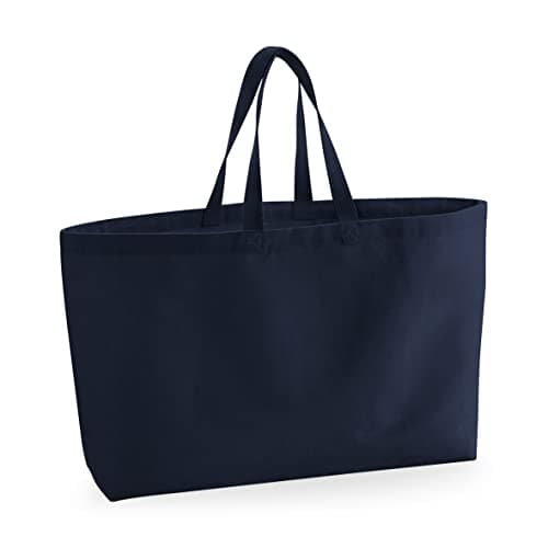 Image of Westford Mill W696 Oversized Canvas Tote Bag - French Navy