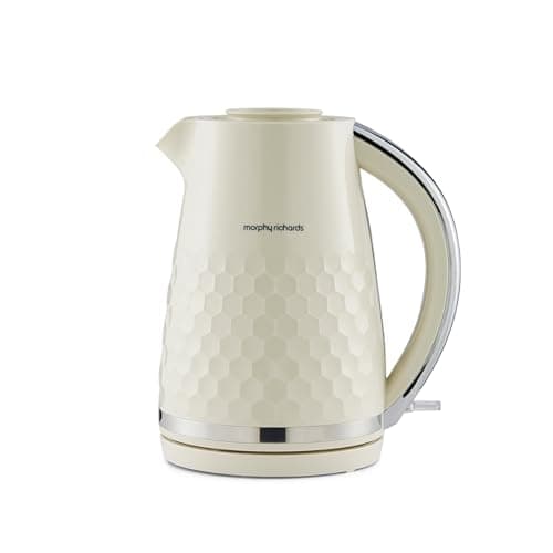 Image of Morphy Richards Hive Kettle, 1.5L, Easy Fill System, Enhanced Waterspout, 3KW Rapid Boil, 360 Degree Base, Limescale Filter, Water Viewing Window, Cream, 108272