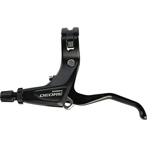 Image of SHIMANO Deore 610 2-Finger Mountain Bicycle V-Brake Lever - BL-T610 (Black - Left Side)