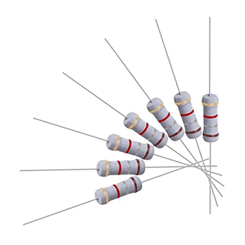 Image of sourcing map 50Pcs 1.8K Ohm Resistor, 1W 5% Tolerance Metal Oxide Film Resistors, Axial Lead, Flame Proof for DIY Electronic Projects and Experiments