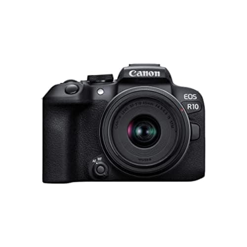 Image of EOS R10 RF-S18-45mm F4.5-6.3 is STM Lens Kit, Mirrorless Vlogging Camera, 24.2 MP, 4K Video, DIGIC X Image Processor, High-Speed Shooting, Subject Tracking, Compact, for Content Creators