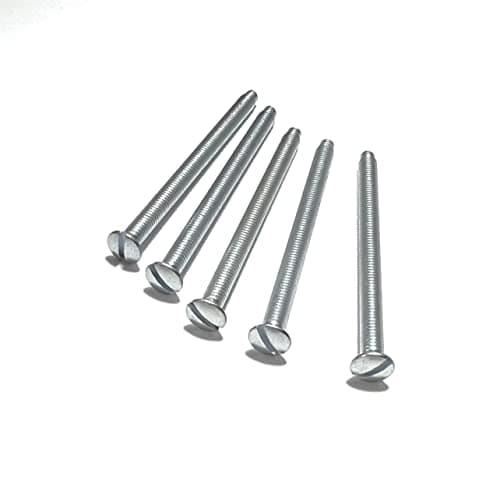 Image of M3.5 (3.5mm x 40mm) Nickel Plated Slotted Raised Countersunk Electrical Socket Screws (Pack of 20)