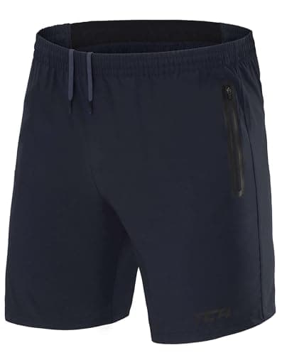 Image of TCA Elite Tech Mens Running Shorts with Zip Pockets, Gym Shorts Men Training Sports Short with Phone Pocket Black - Night Sky, L