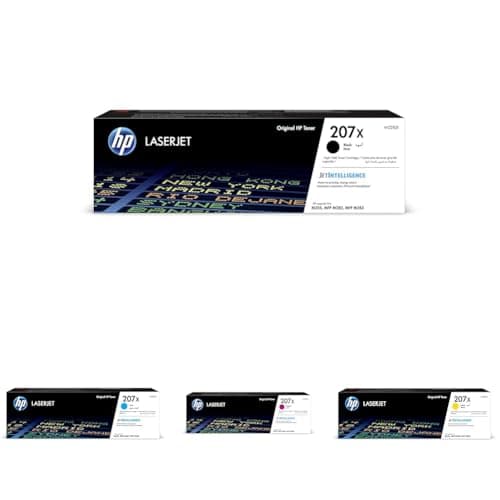 Image of HP 207X High Capacity Original Toner Bundle - Black, Cyan, Magenta, Yellow, Compatible Color LaserJet Pro M255/M282/M283