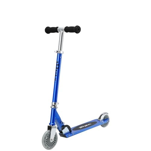 Image of JD Bug Junior Street Folding Kids Scooter, for Boys and Girls Aged 4+, Adjustable Handlebar Height (Reflex Blue)