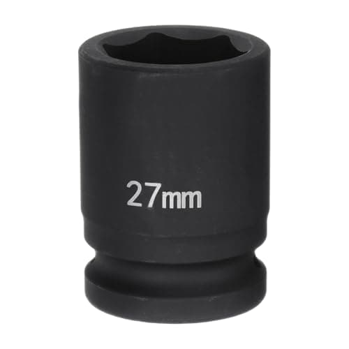 Image of sourcing map 6-Point Impact Socket 3/4" Drive 27mm Metric 40Cr Alloy Steel Spindle Axle Nut Impact Socket