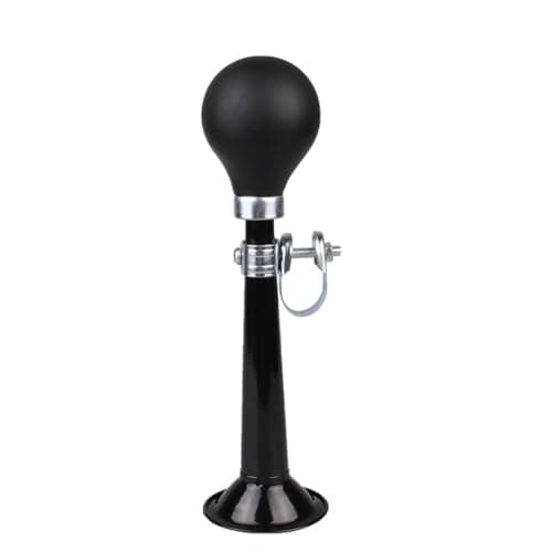 Image of Cycling Classic Air Horn 2.2 inch Metal Bike Horn Traditional Portable Cycling Bicycle Hooter Bugle Trumpet Squeeze Rubber Bulb for Most Bicycles Recreational vehicles (black)