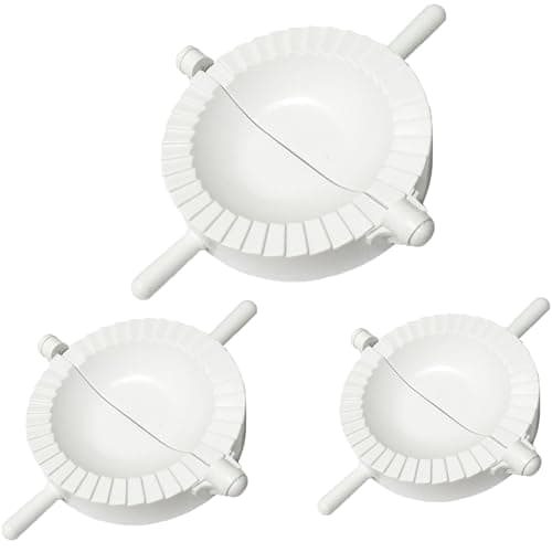 Image of 3-in-1 Dumpling Maker Set - 7/8/10cm Ravioli, Gyoza, Pierogi Molds with Press-Seal Edges for Easy Homemade Dumplings and Pasties