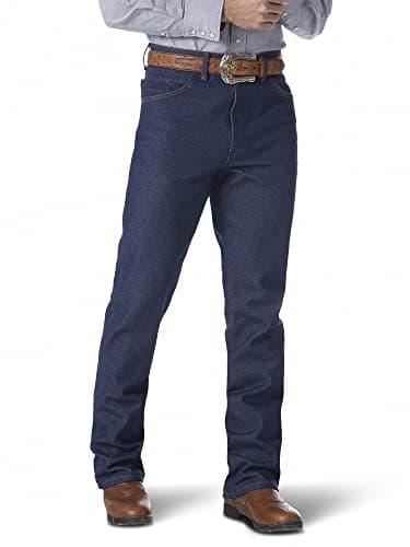 Image of Wrangler Men's Cowboy Cut Regular Fit Traditional Boot Cut Jean, Navy, 32W x 32L