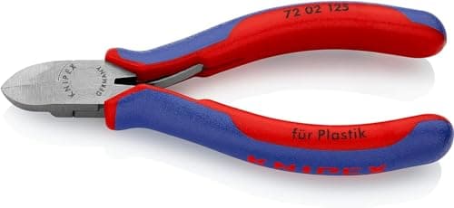 Image of KNIPEX Diagonal Cutters for Plastics with Multi-Component Handles 125 mm, 72 02 125