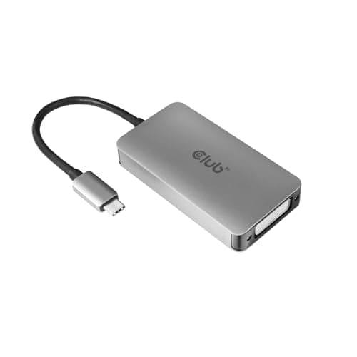 Image of Club3D CAC-1510-A USB C to Dual Link DVI-D Adapter HDCP Off for Apple Cinema Displays, 3840x2160@30hz, 2560x1600@60Hz