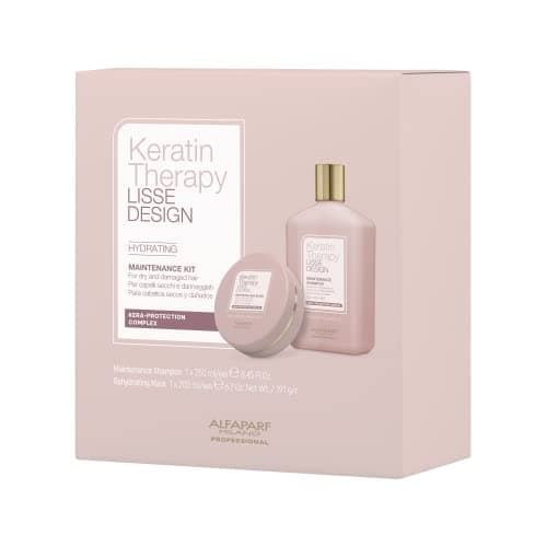 Image of Alfaparf Milano Gift Set Keratin Therapy Lisse Design Hydrating Maintenance Kit