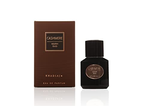 Image of Cashmere Warm Oud 100ml Eau de Parfum by KHADLAJ Perfumes Spray for Men & Women – Luxurious Oud Fragrance with White Saffron, Rose, Vetiver, and Cashmere