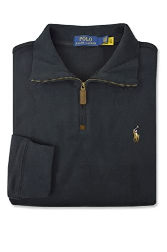 Image of Polo Ralph Lauren Men's Estate Rib Quarter-Zip Pullover Sweater Size XL, Men's Classic Estate-Rib Quarter-Zip Pullover Sweater, X-Large