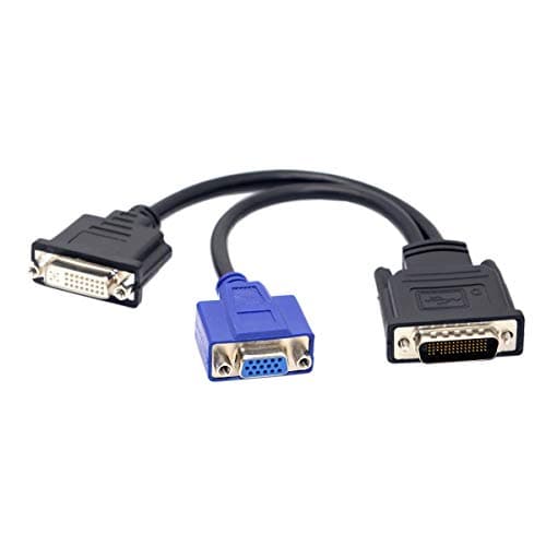 Image of Chenyang DMS-59 Male to DVI 24+5 Female & VGA RGA 15pin Female Splitter Extension 15cm