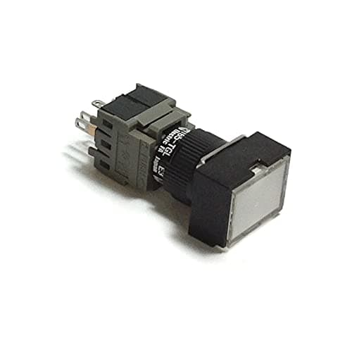 Image of AH165-TGLW11E3 | AH16G0N-11E3W | FUJI FLUSH RECTANGULAR HEAD W GUARD WHITE 1NO+1NC 24VDC LED