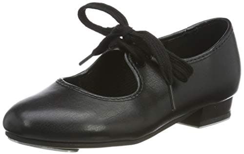 Image of Roch Valley Girls Lhpb10 Low Heel Pu Tap Shoes, Black, 10 UK Child