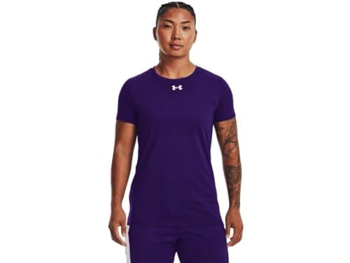 Image of Women's Tech T-Shirt by Under Armour, Purple-white, M