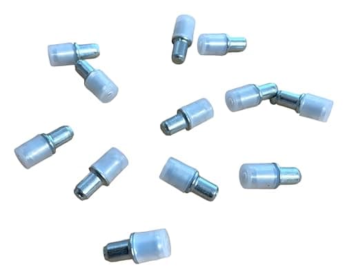 Image of JAM2DAY 12 x Shelf Support Studs Pegs for Standard 5 mm Hole - Strong 60kg Load Capacity (Rubber Peg for Glass)