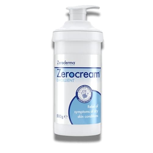 Image of Zeroderma Zerocream Emollient Cream 2-in-1 Moisturiser & Soap Substitute, for Eczema, Psoriasis & Dry Skin Conditions. Hydrating Relief for Flaking Skin, 500g
