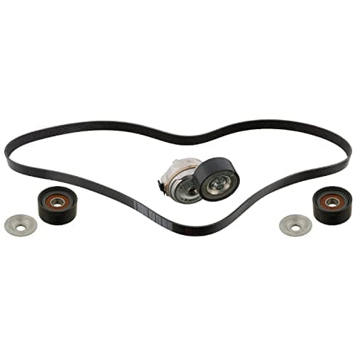 Image of febi bilstein 45967 Auxiliary Belt Kit with belt tensioner and idler pulleys, pack of one