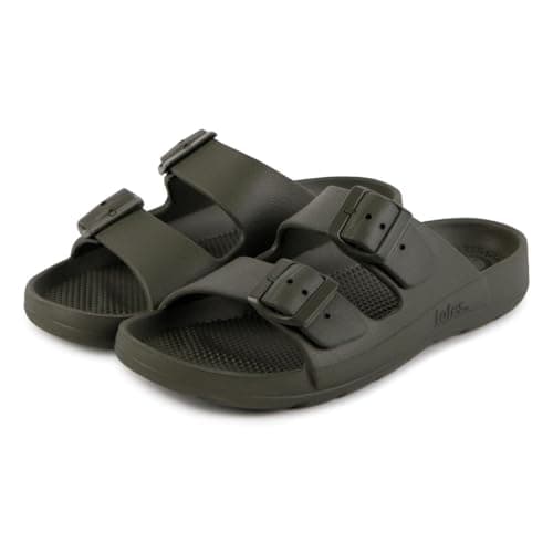 Image of totes SOLBOUNCE Ladies Adj Double Buckle Slider Sandals